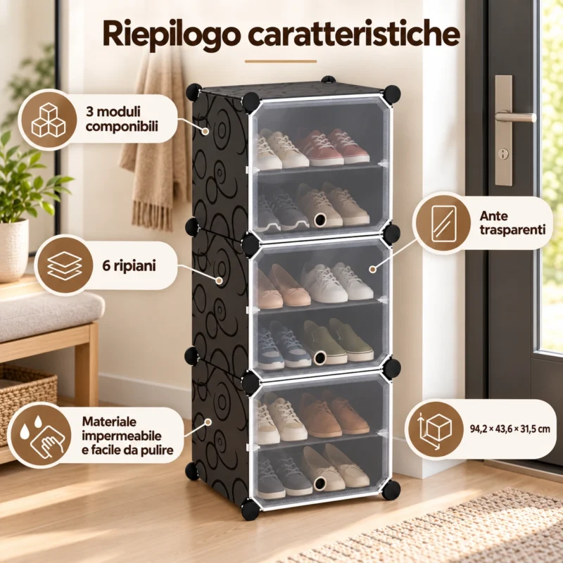 scarpiera salvaspazio 10 | Kesirio