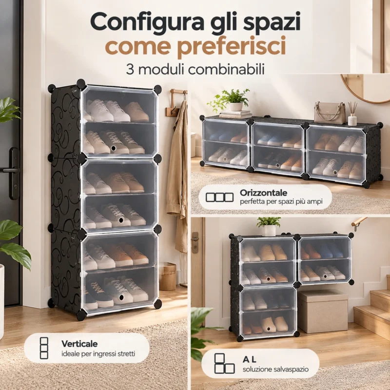 scarpiera salvaspazio 6 | Kesirio