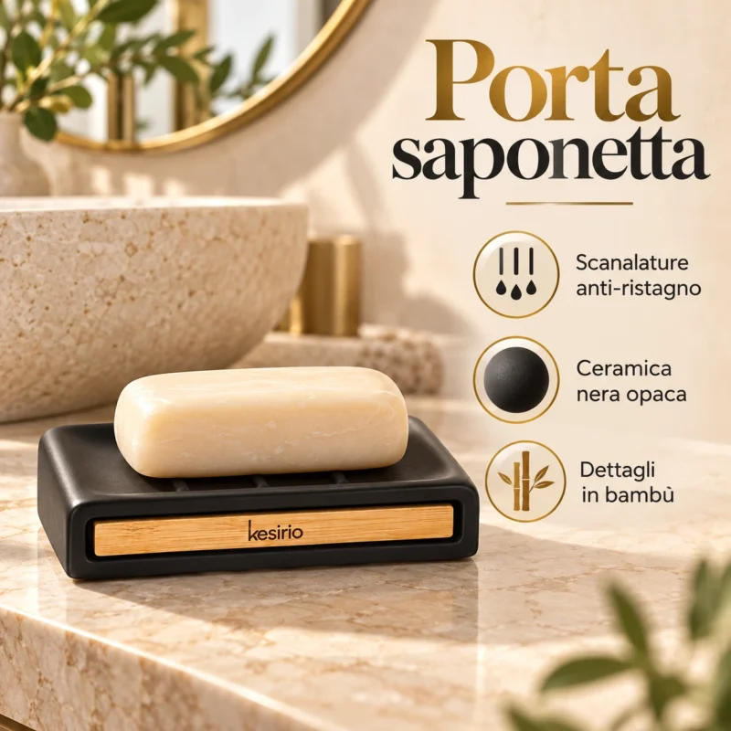 kesirio set bagno 3 pezzi ceramica bambu 9 | Kesirio